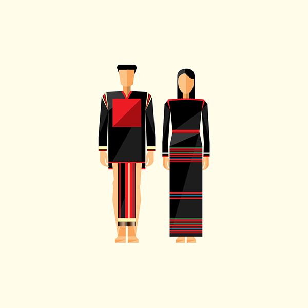 Trang phục dân tộc vector