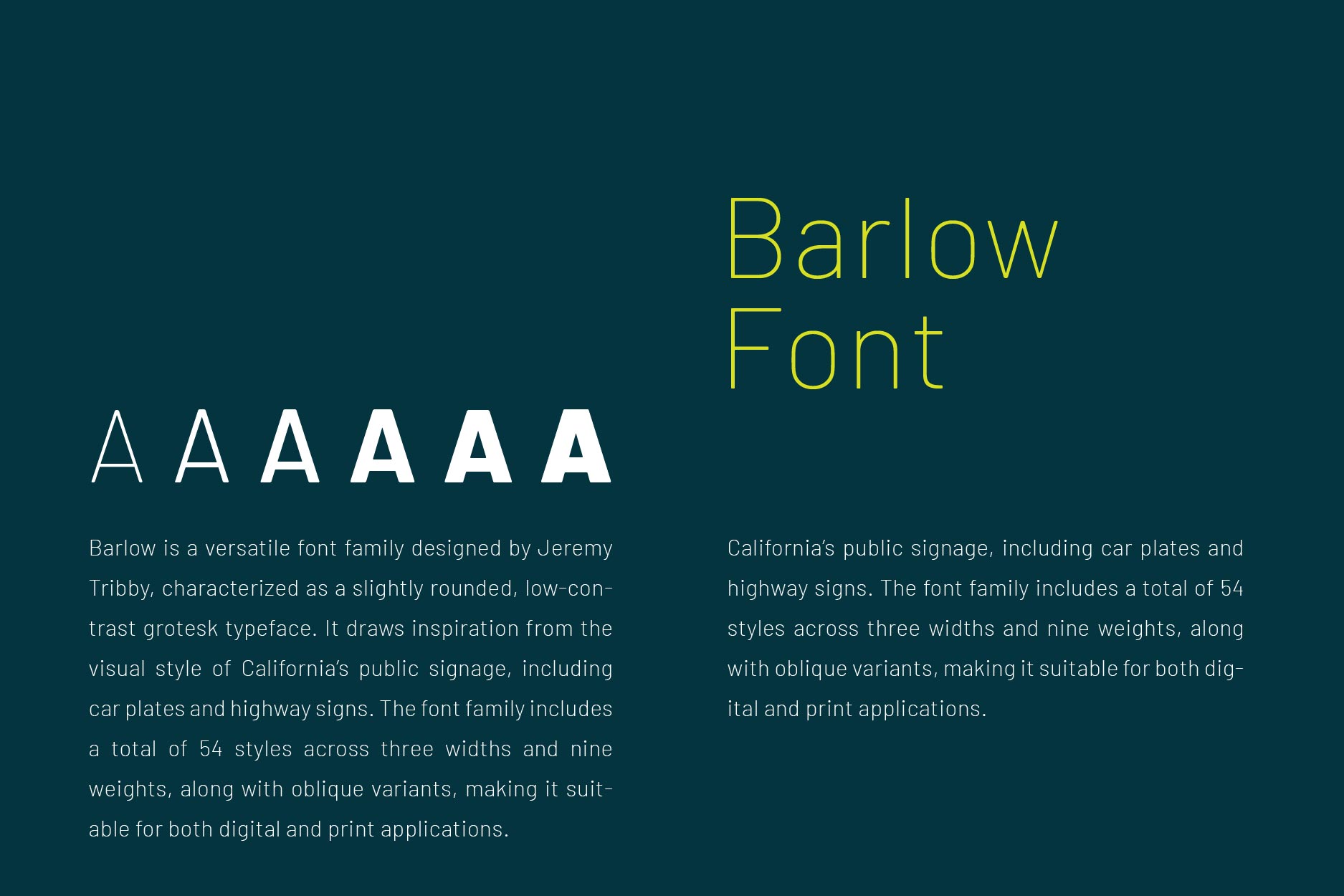 Font chữ Barlow hiện đại