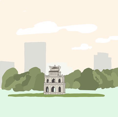 Ảnh hồ Gươm vector
