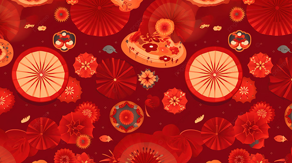 Mẫu hoa văn Tết 02