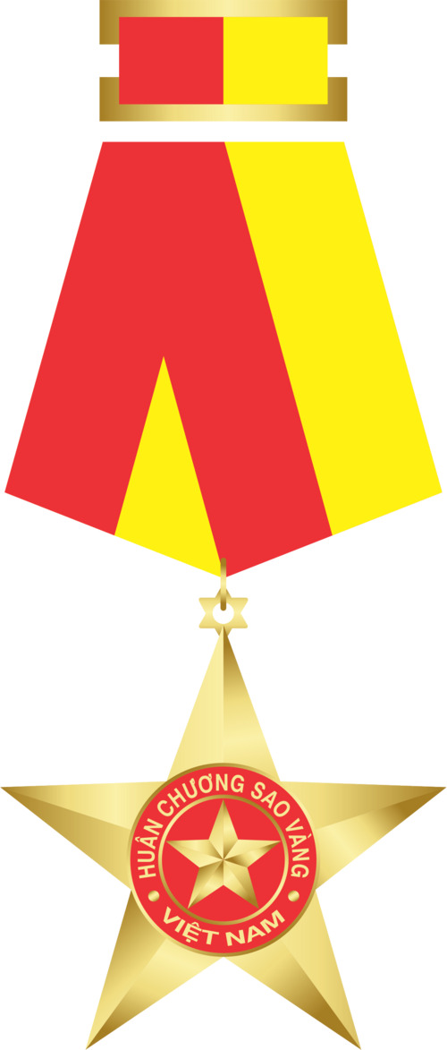 huân chương sao vàng vector