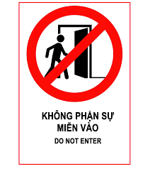 không phận sự miễn vào vector
