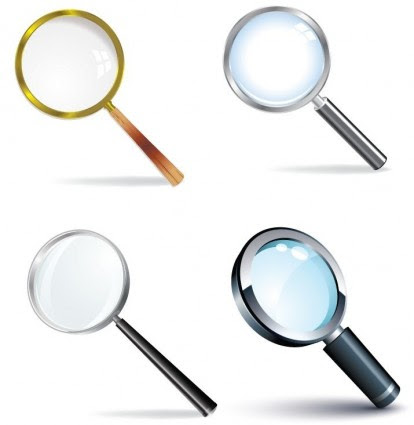 Mẫu kính lúp vector chuẩn sắc nét