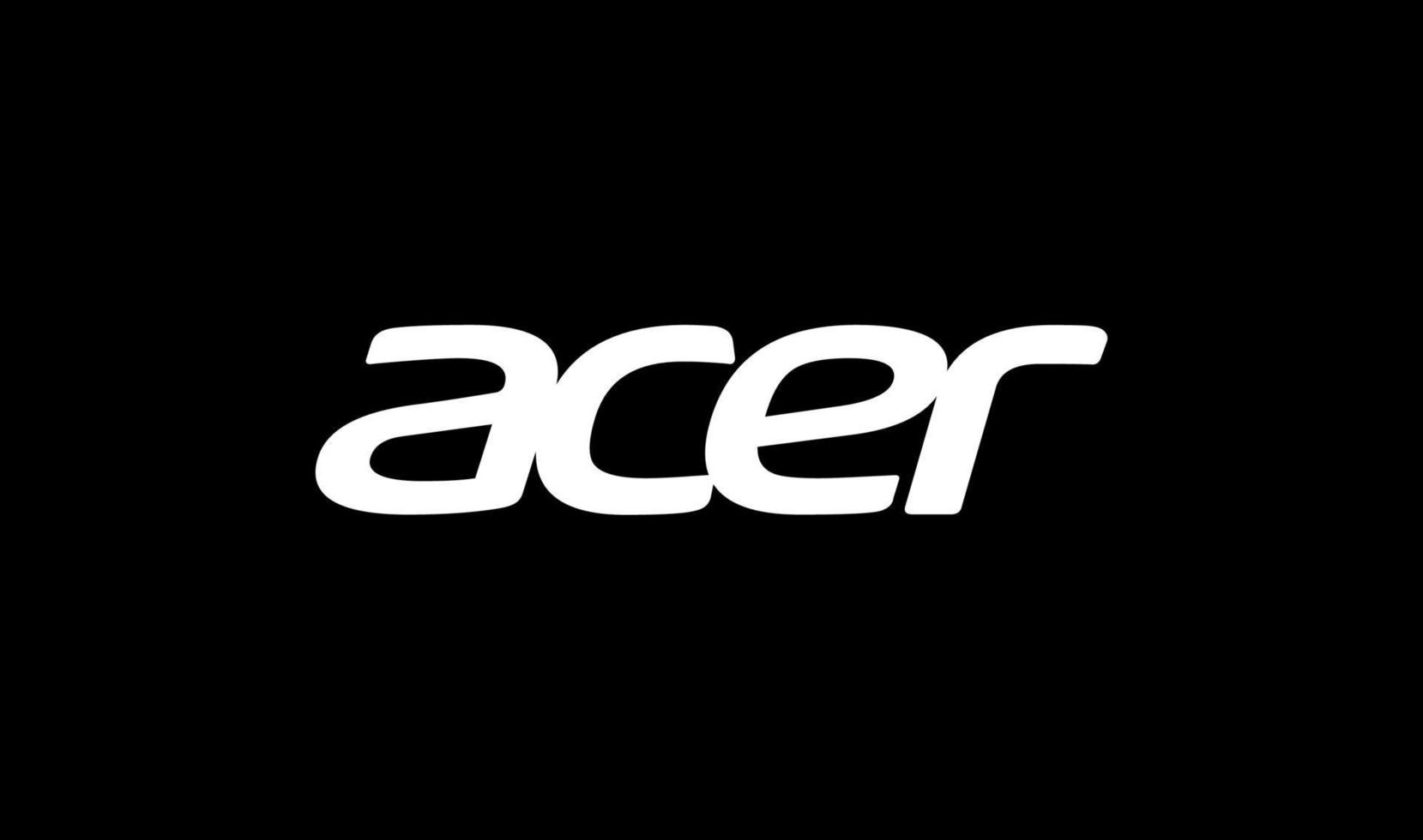 Logo Acer chữ trắng nổi bật trên nền đen