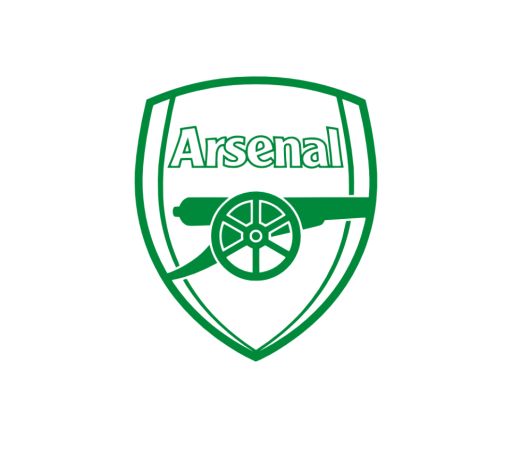 Logo Arsenal tông xanh lá