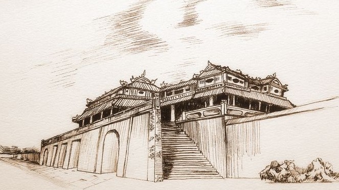 ngọ môn huế vector