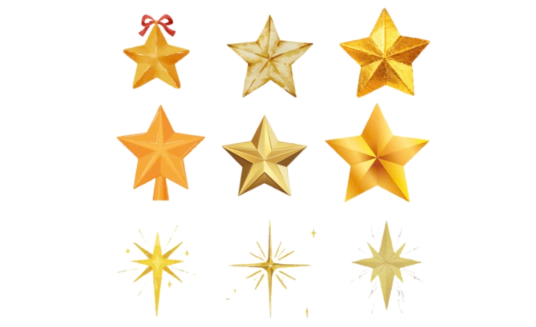 Tải 15+ mẫu ngôi sao giáng sinh vector đầy đủ định dạng AI, PNG, SVG, CDR, EPS