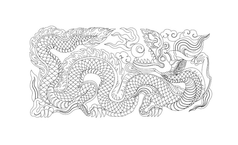 Tải 10+ mẫu rồng thời Trần vector chuẩn di sản sắc nét (AI, PNG, SVG, EPS, CDR)