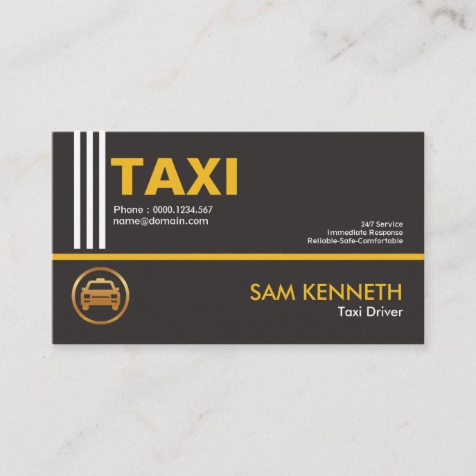 vector card visit taxi