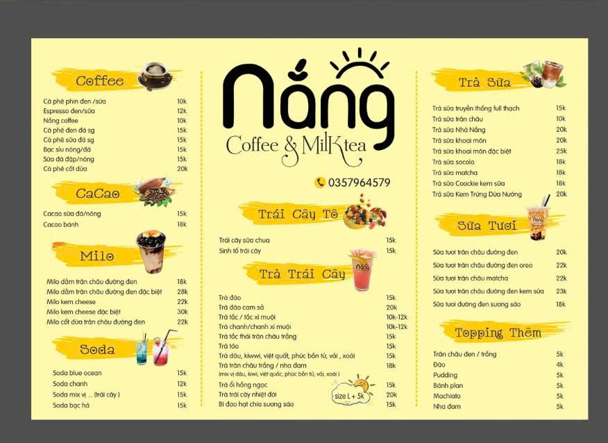Mẫu thiết kế menu trà sữa đẹp, ấn tượng 05