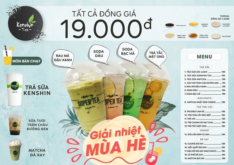 Mẫu thiết kế menu trà sữa đẹp, ấn tượng 02