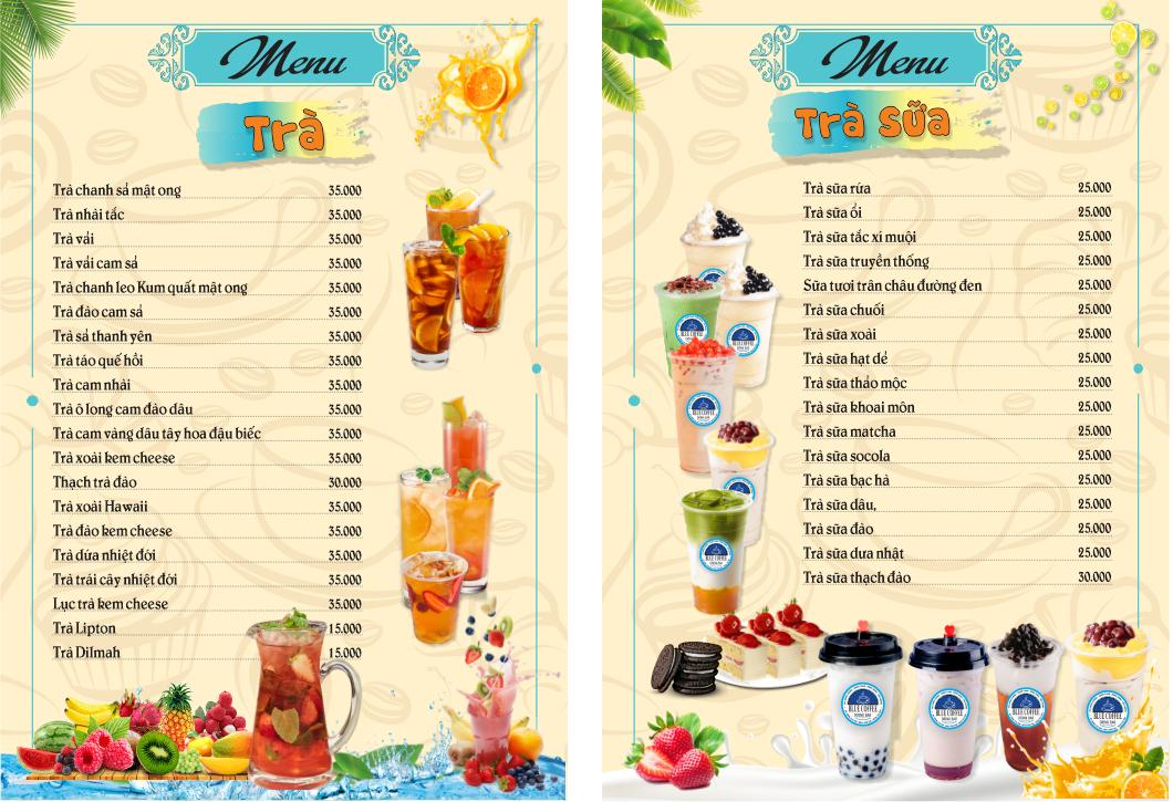 Mẫu thiết kế menu trà sữa đẹp, ấn tượng 07