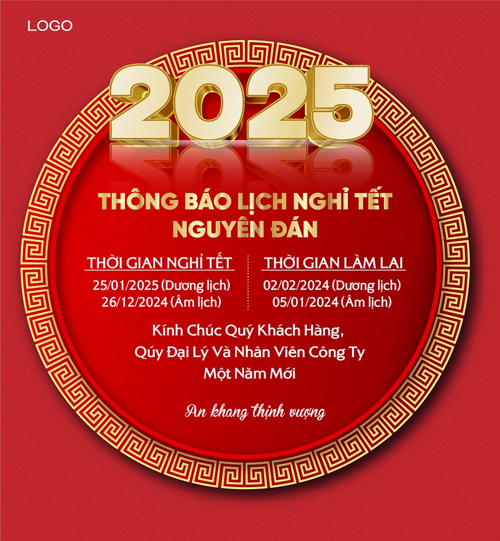 Mẫu thiết kế thông báo nghỉ Tết rực rỡ và ấn tượng 12