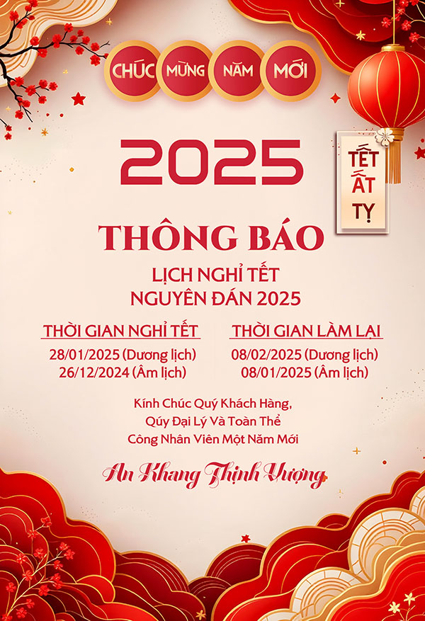 Mẫu thiết kế thông báo nghỉ Tết rực rỡ và ấn tượng 11