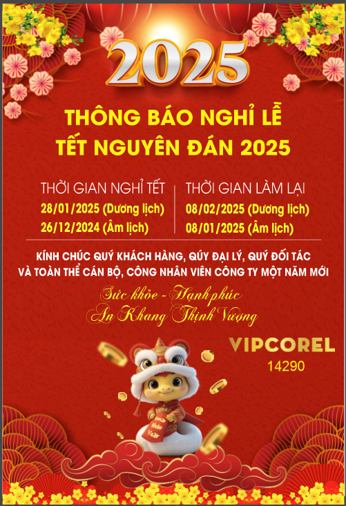 Mẫu thiết kế thông báo nghỉ Tết rực rỡ và ấn tượng 09