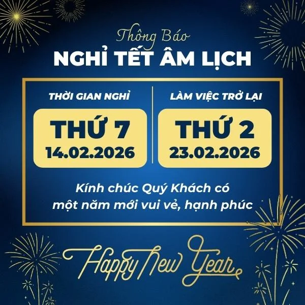 Mẫu thiết kế thông báo nghỉ Tết rực rỡ và ấn tượng 03