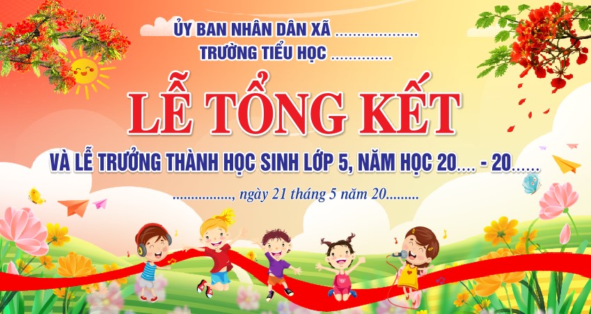 Background gặp mặt chia tay học sinh cấp 1