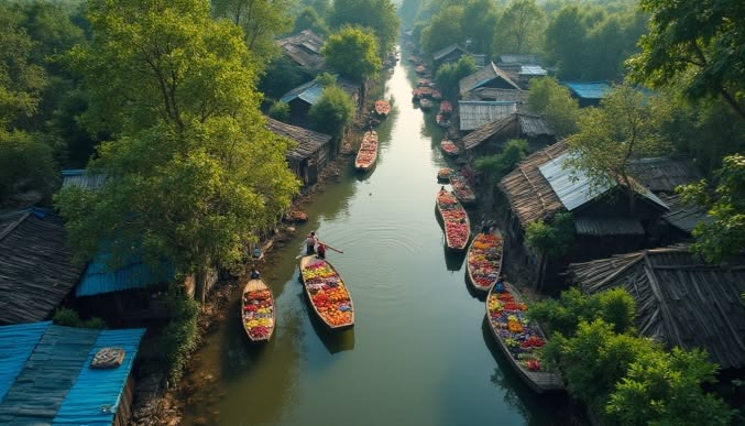 Background làng quê Việt Nam đẹp 06