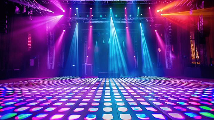 Background sân khấu vũ trường màu sắc