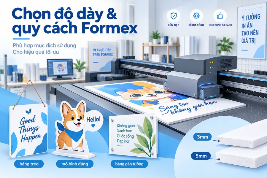 Nên lựa chọn độ dày Formex phù hợp kích thước và kết cấu thành phẩm Nên lựa chọn độ dày Formex phù hợp kích thước và kết cấu thành phẩm