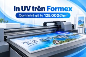Dịch vụ in UV trên Formex: Quy trình & giá in tại In Viva chỉ từ 125.000đ/m2