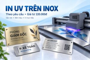 In UV trên inox các loại: Dịch vụ in gia công từ 220.000đ/m2 tại In Viva